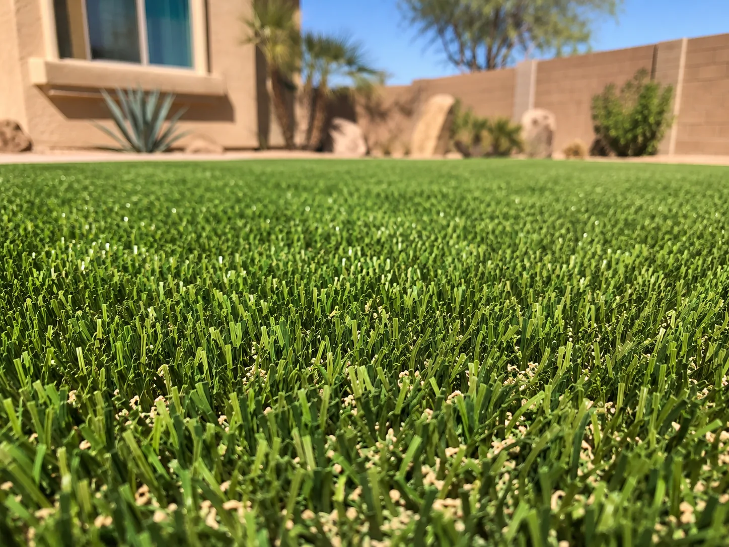 Artificial turf installation detail