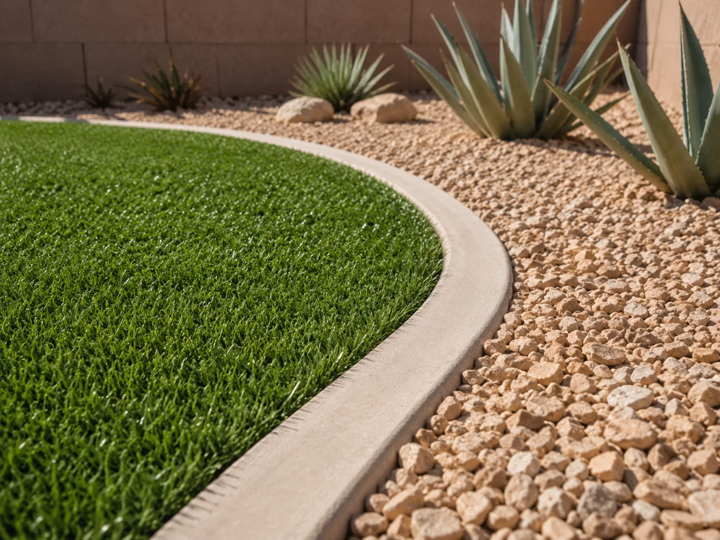 Artificial turf installation detail