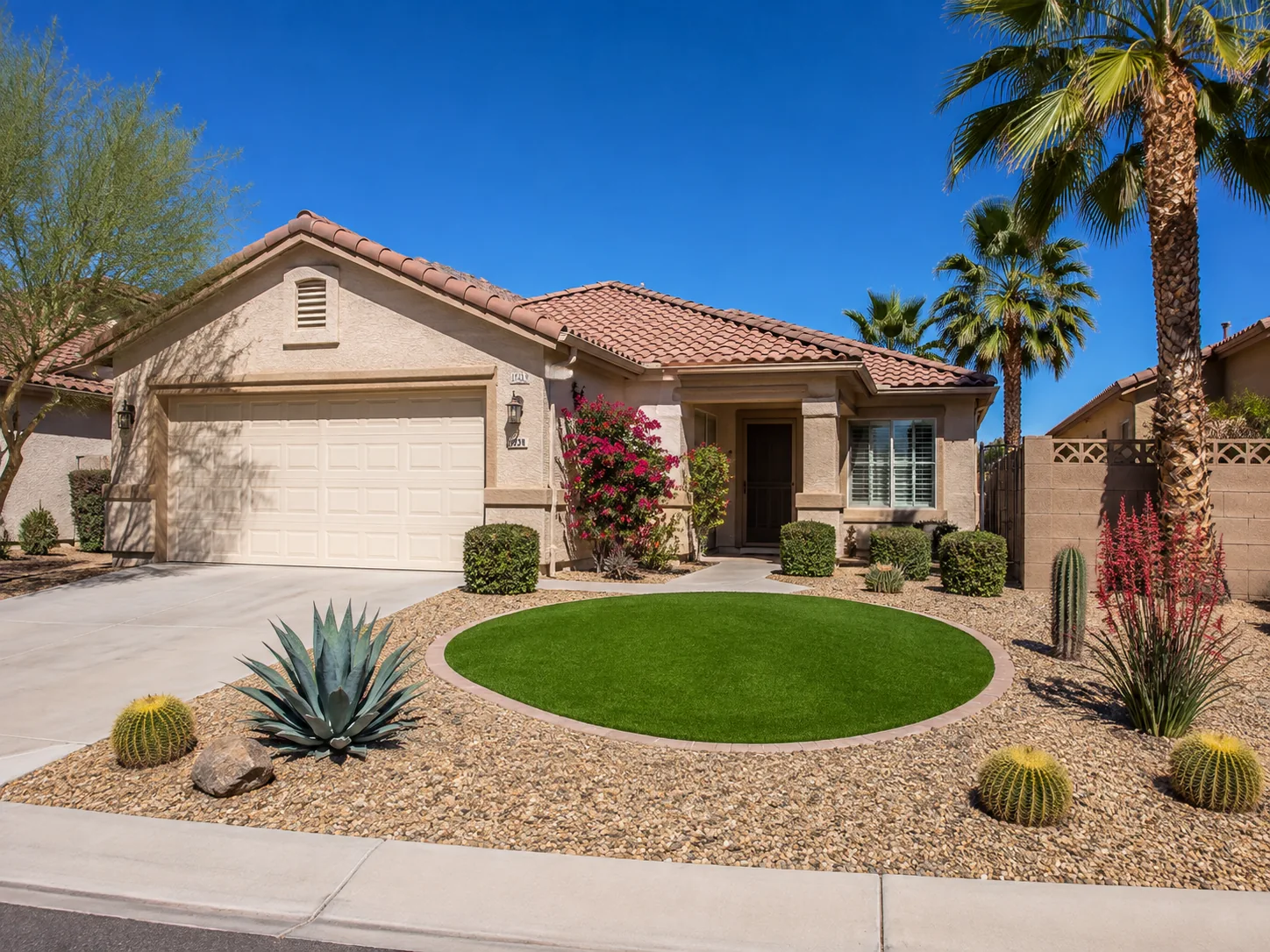 Desert landscape turf conversion Henderson NV