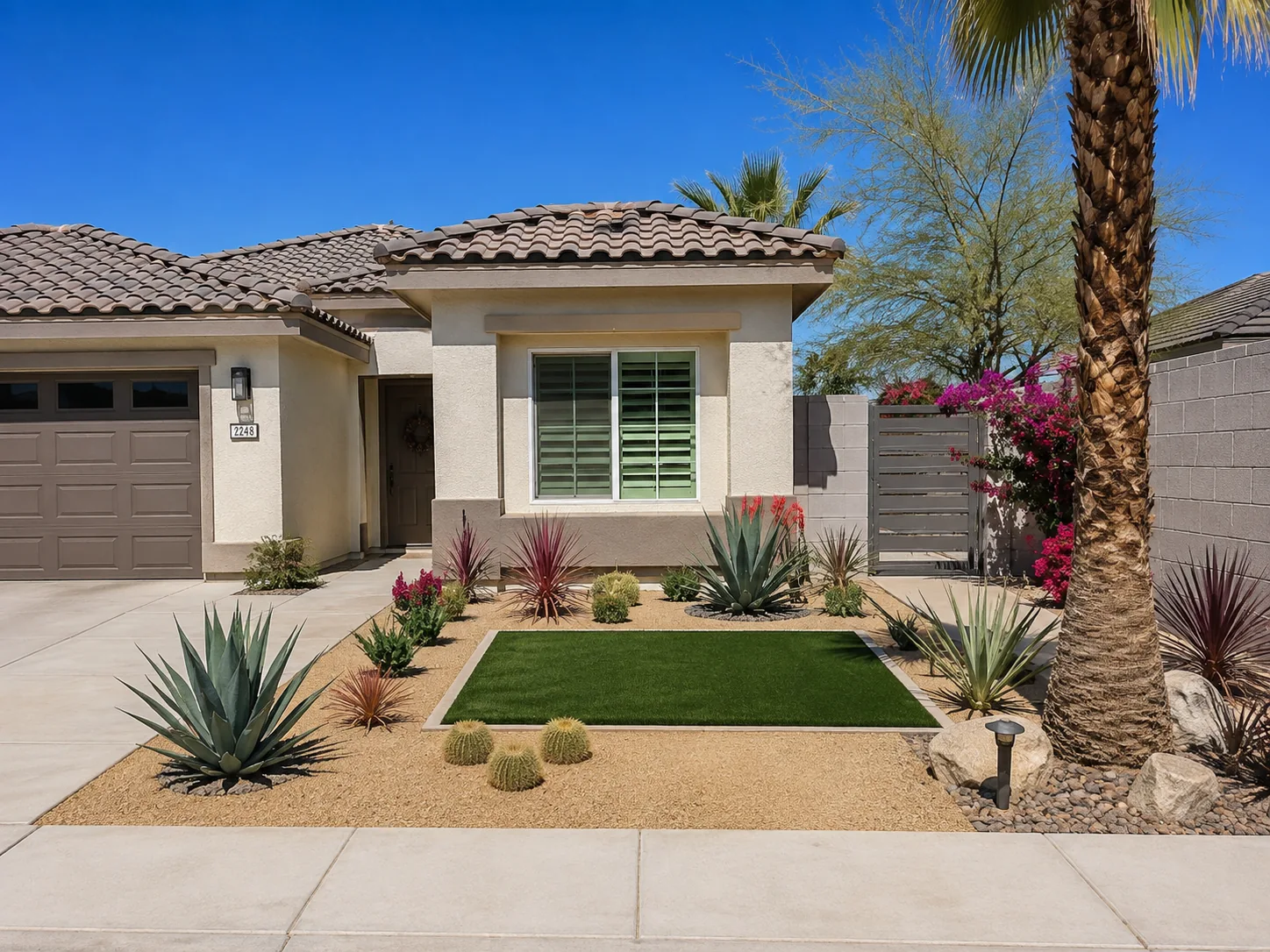 Desert landscape turf conversion Henderson NV
