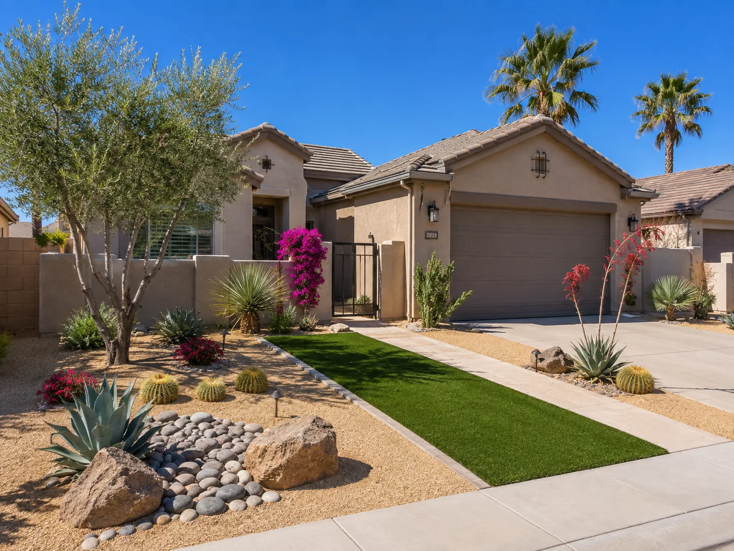 Desert landscape turf conversion Henderson NV