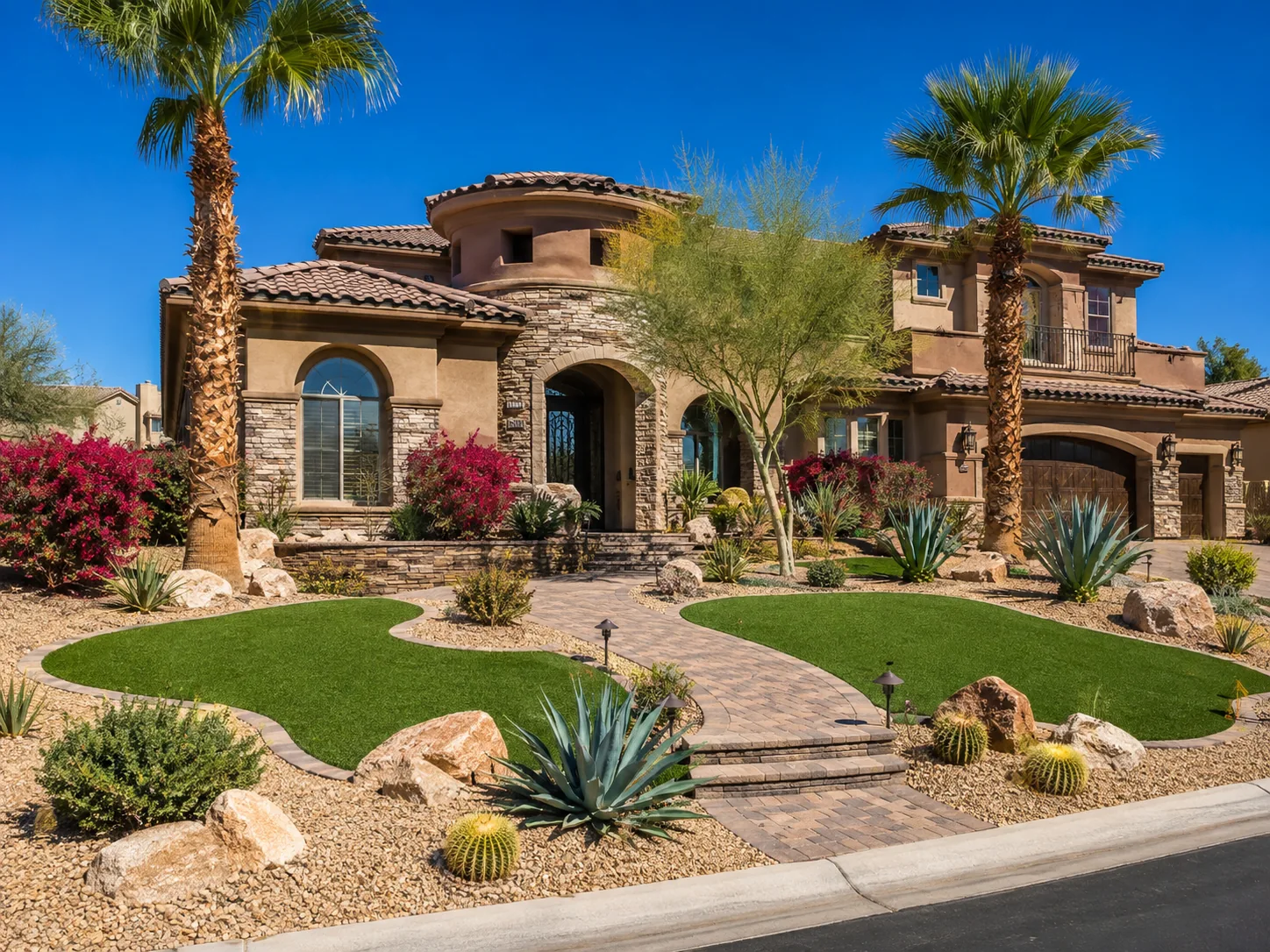 Desert landscape turf conversion Henderson NV