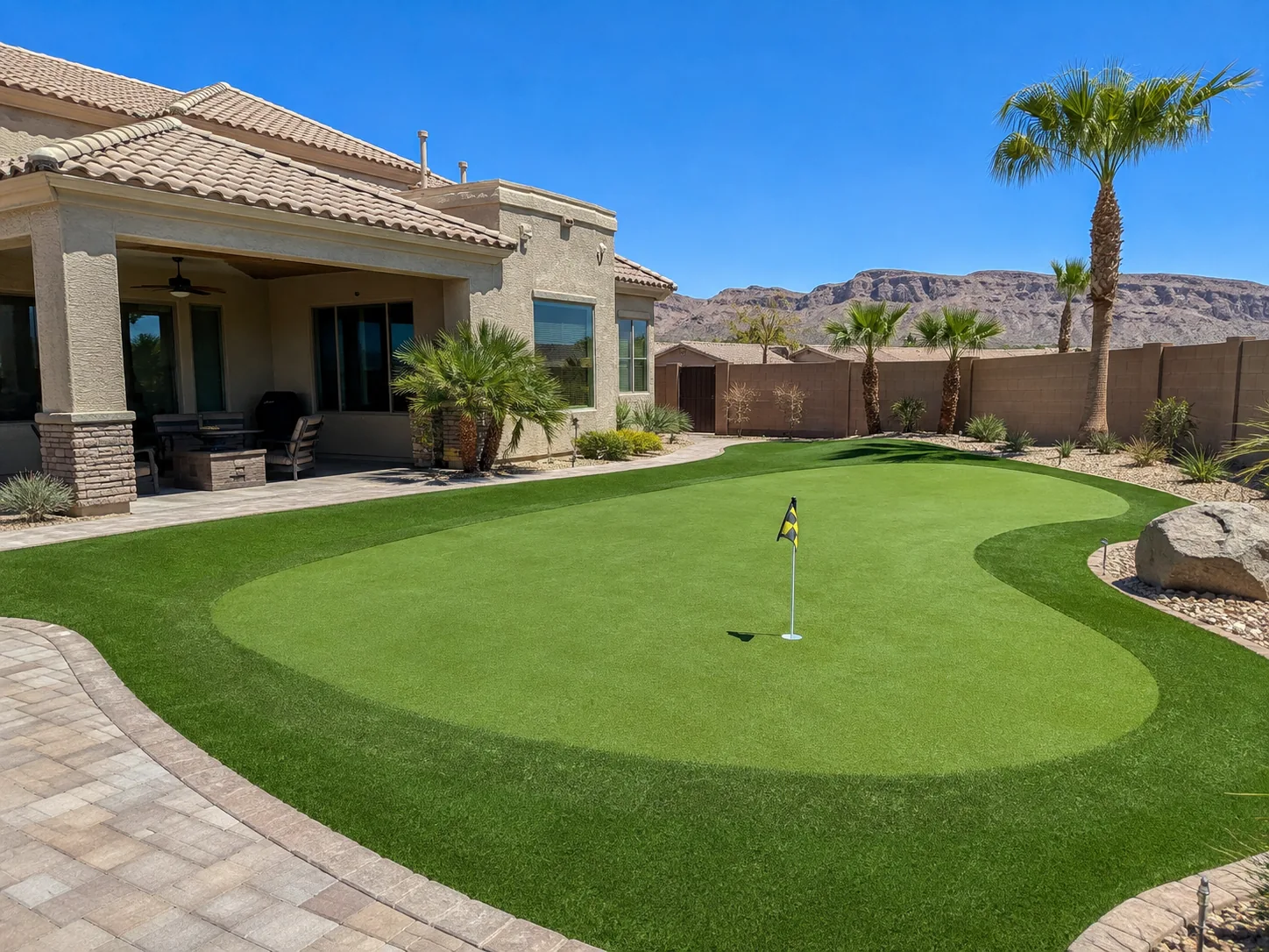 Backyard putting green Henderson NV