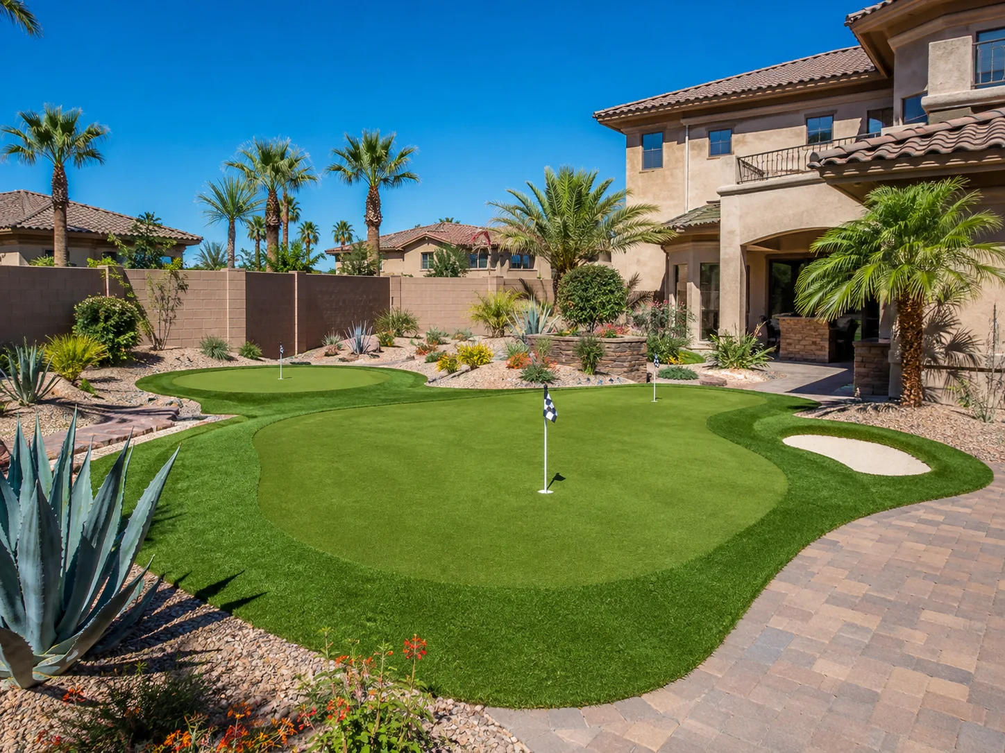 Backyard putting green Henderson NV