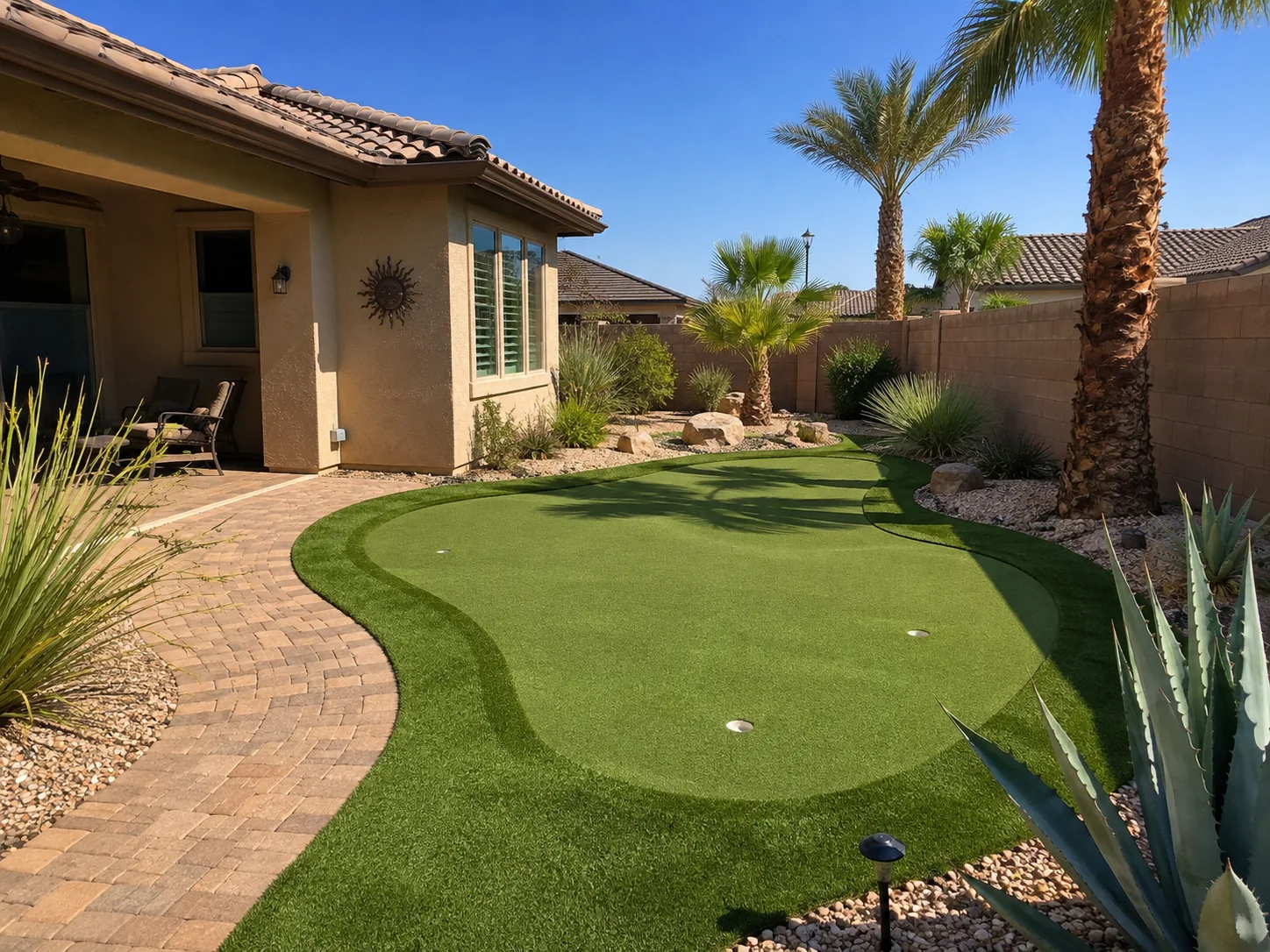 Backyard putting green Henderson NV