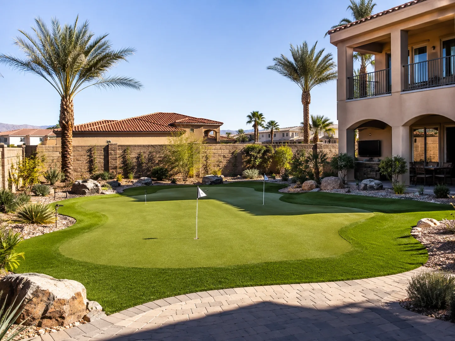 Backyard putting green Henderson NV