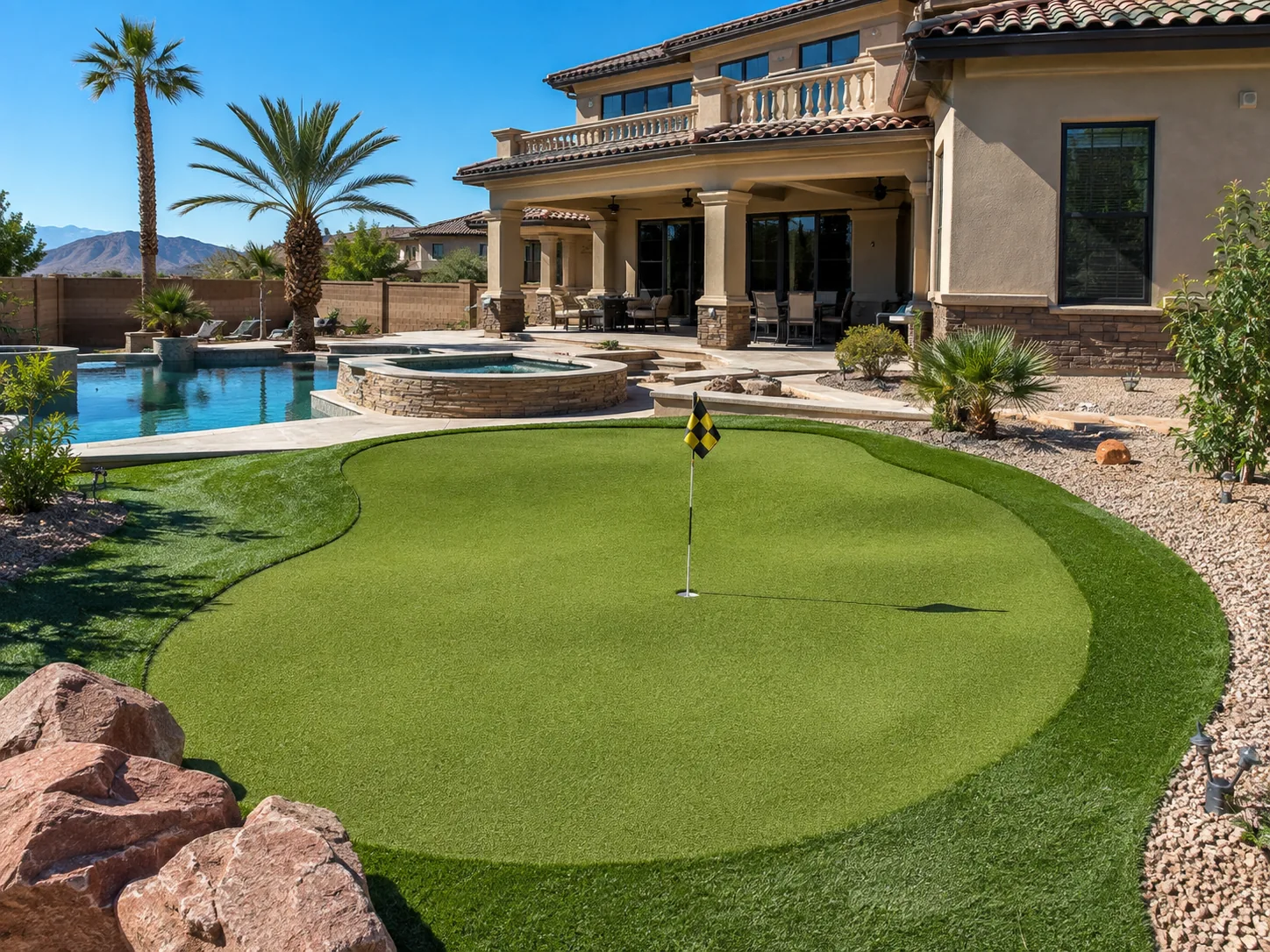 Backyard putting green Henderson NV