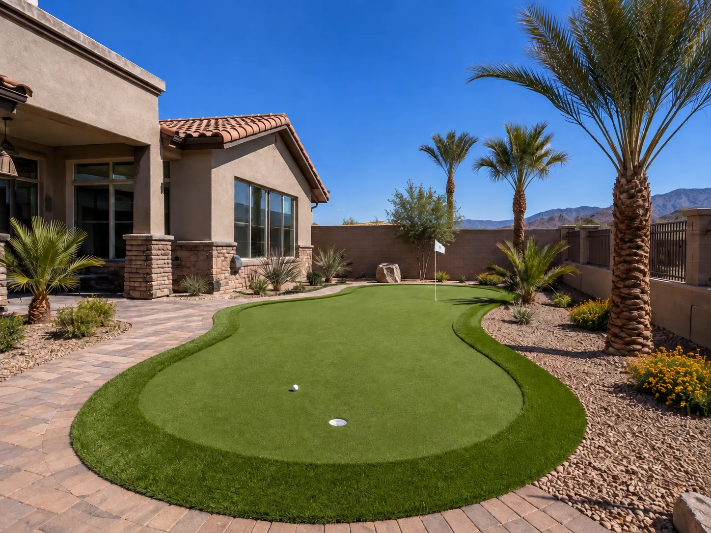 Backyard putting green Henderson NV