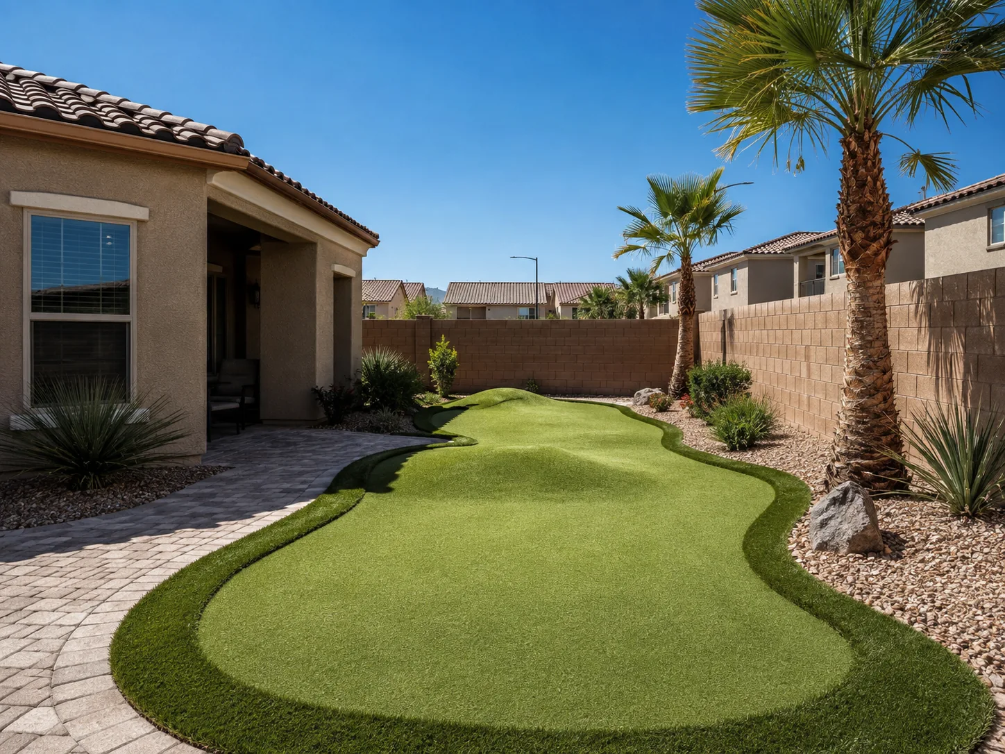 Backyard putting green Henderson NV