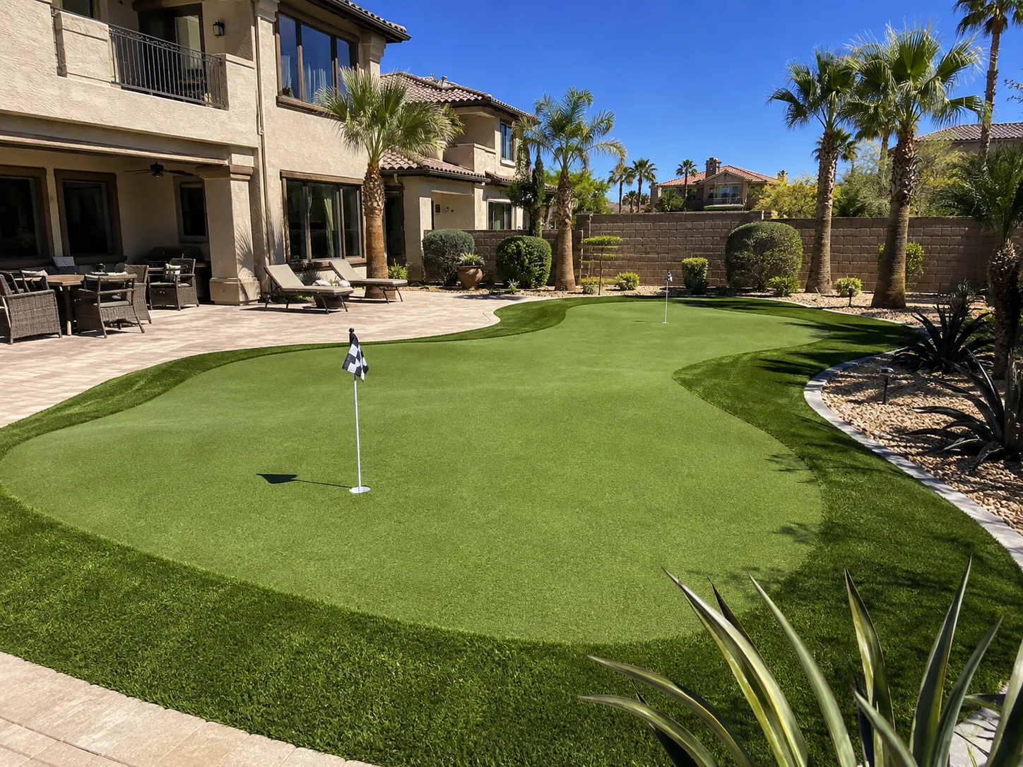 Backyard putting green Henderson NV