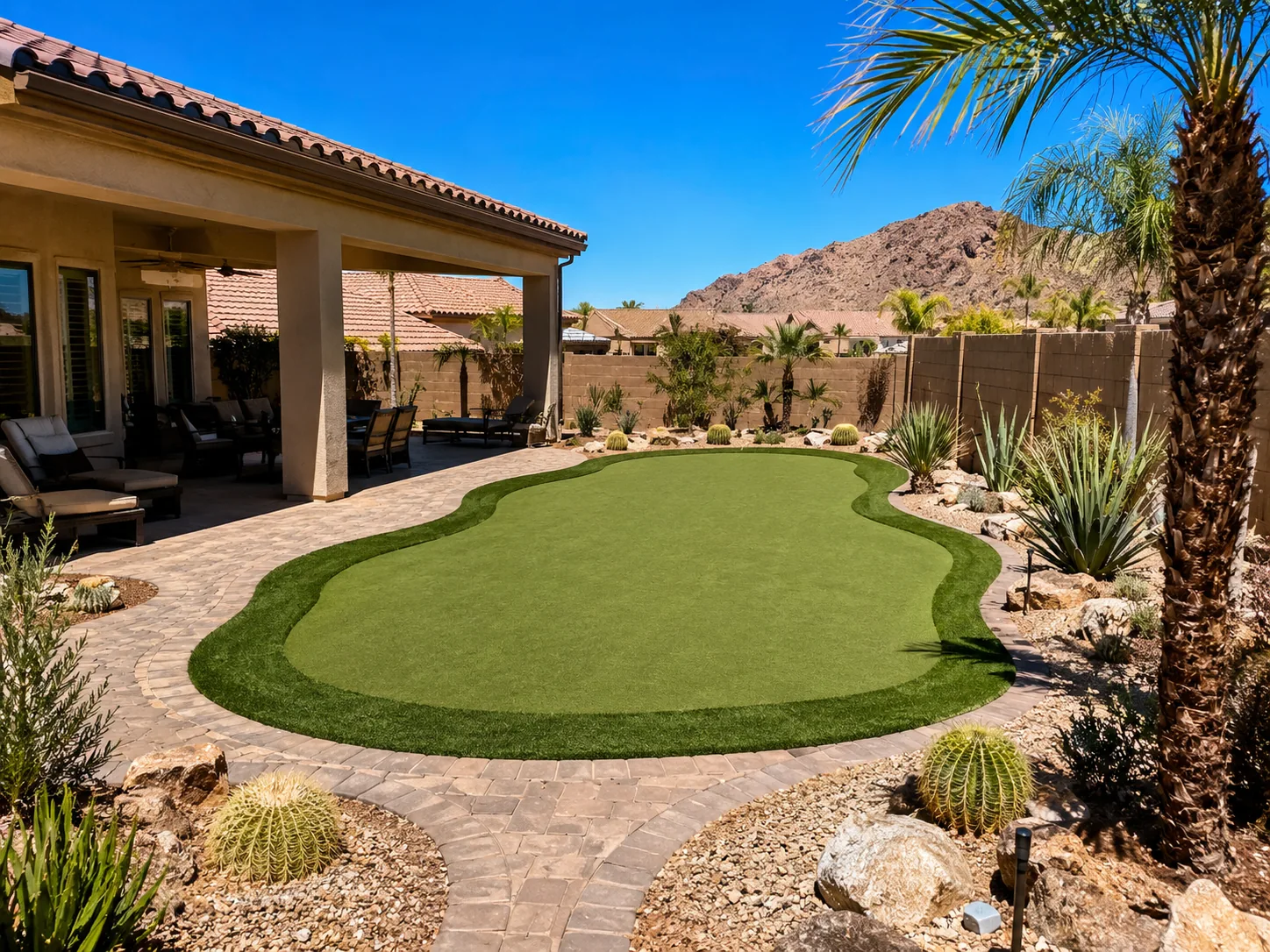 Backyard putting green Henderson NV