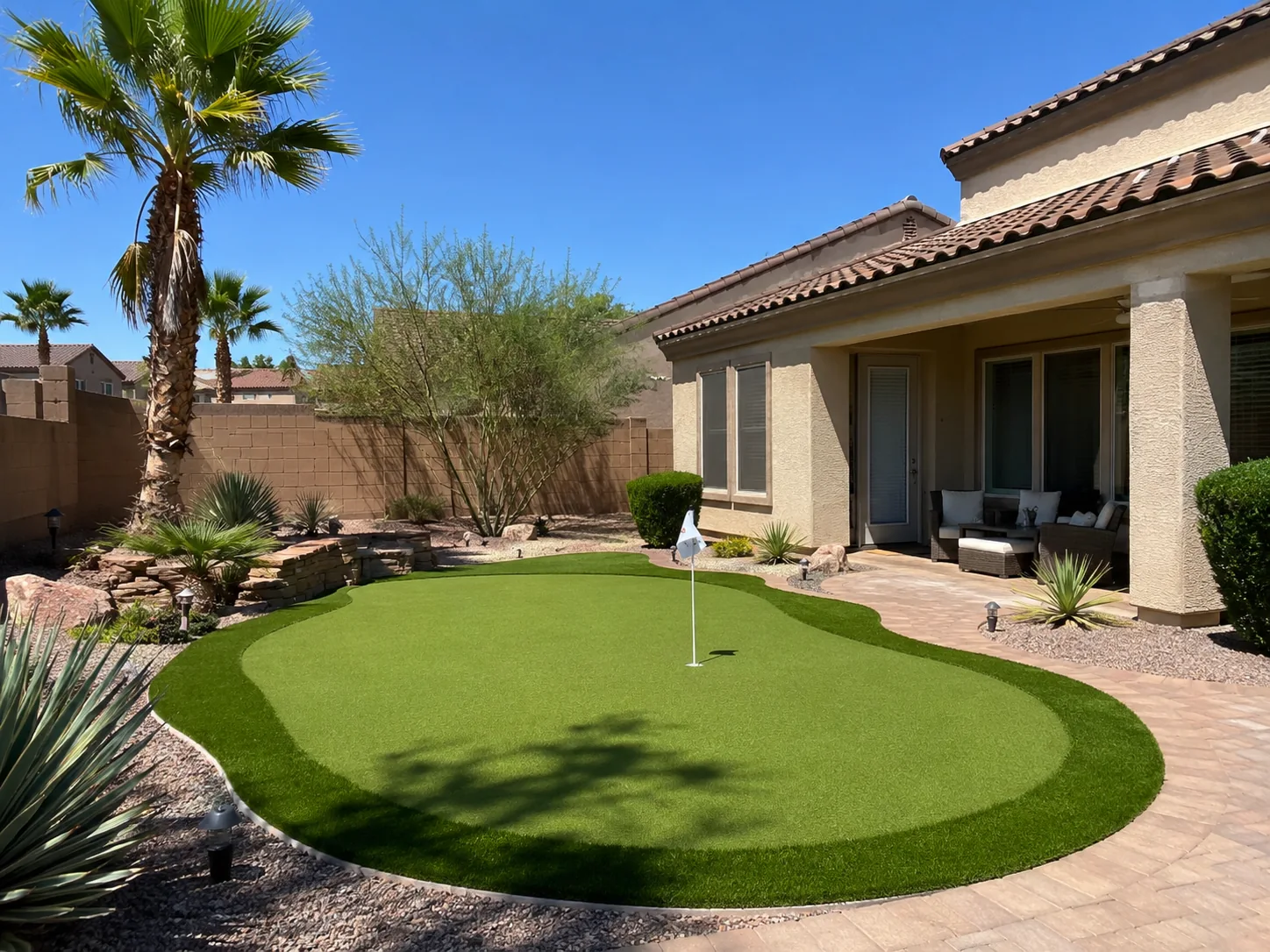 Backyard putting green Henderson NV