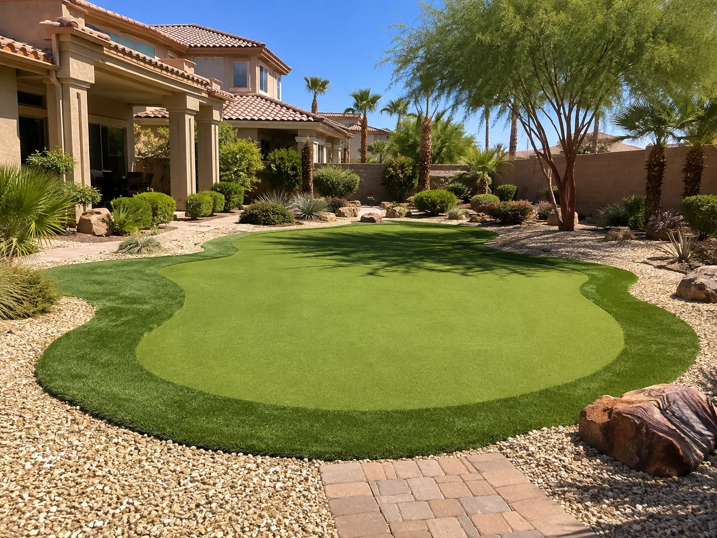 Backyard putting green Henderson NV