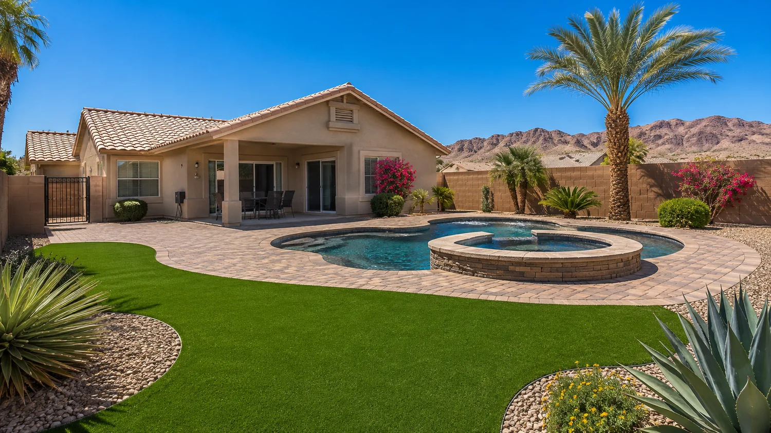 Artificial turf around pool Henderson NV