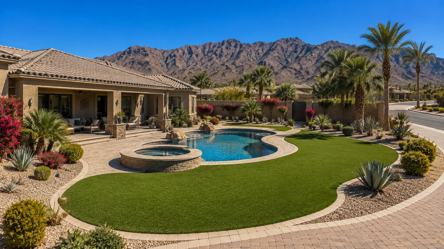 Artificial turf around pool Henderson NV