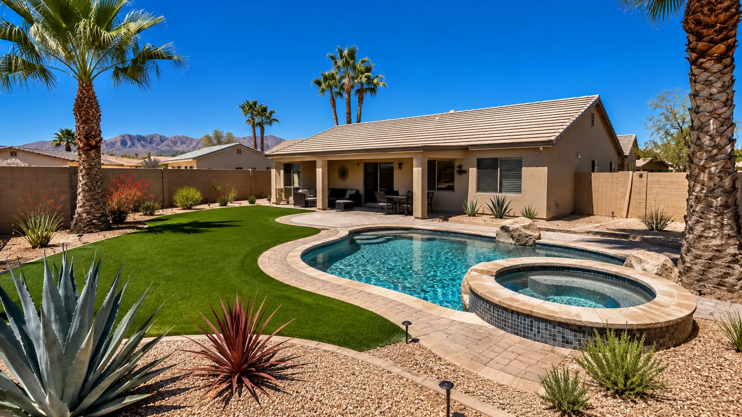 Artificial turf around pool Henderson NV