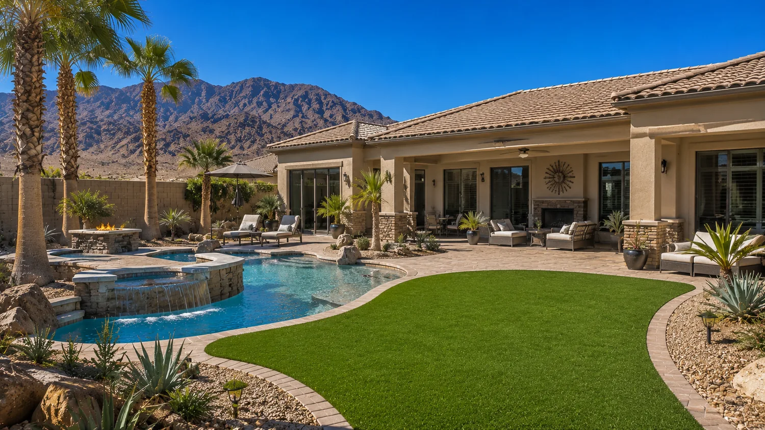 Artificial turf around pool Henderson NV