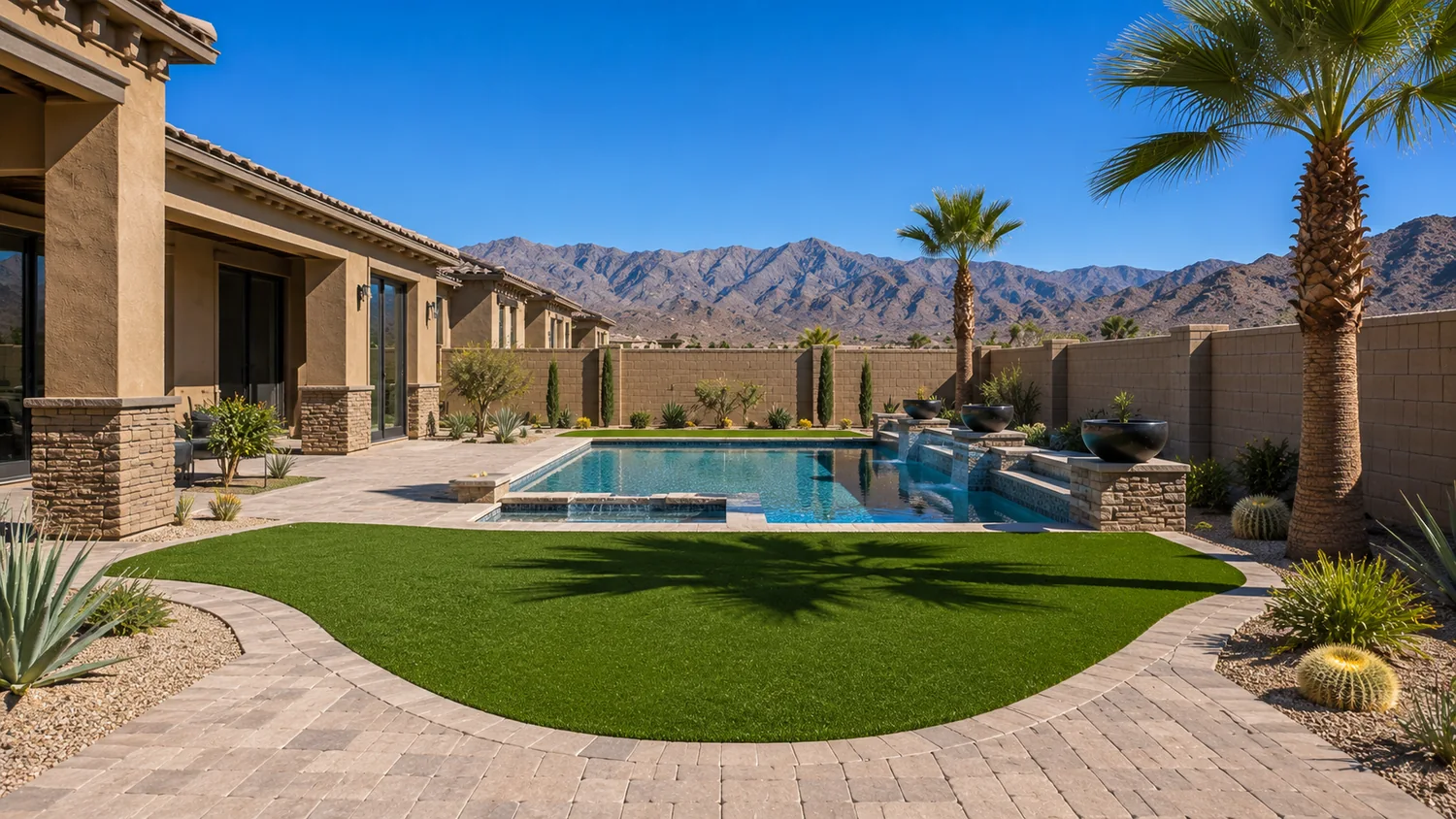 Artificial turf around pool Henderson NV