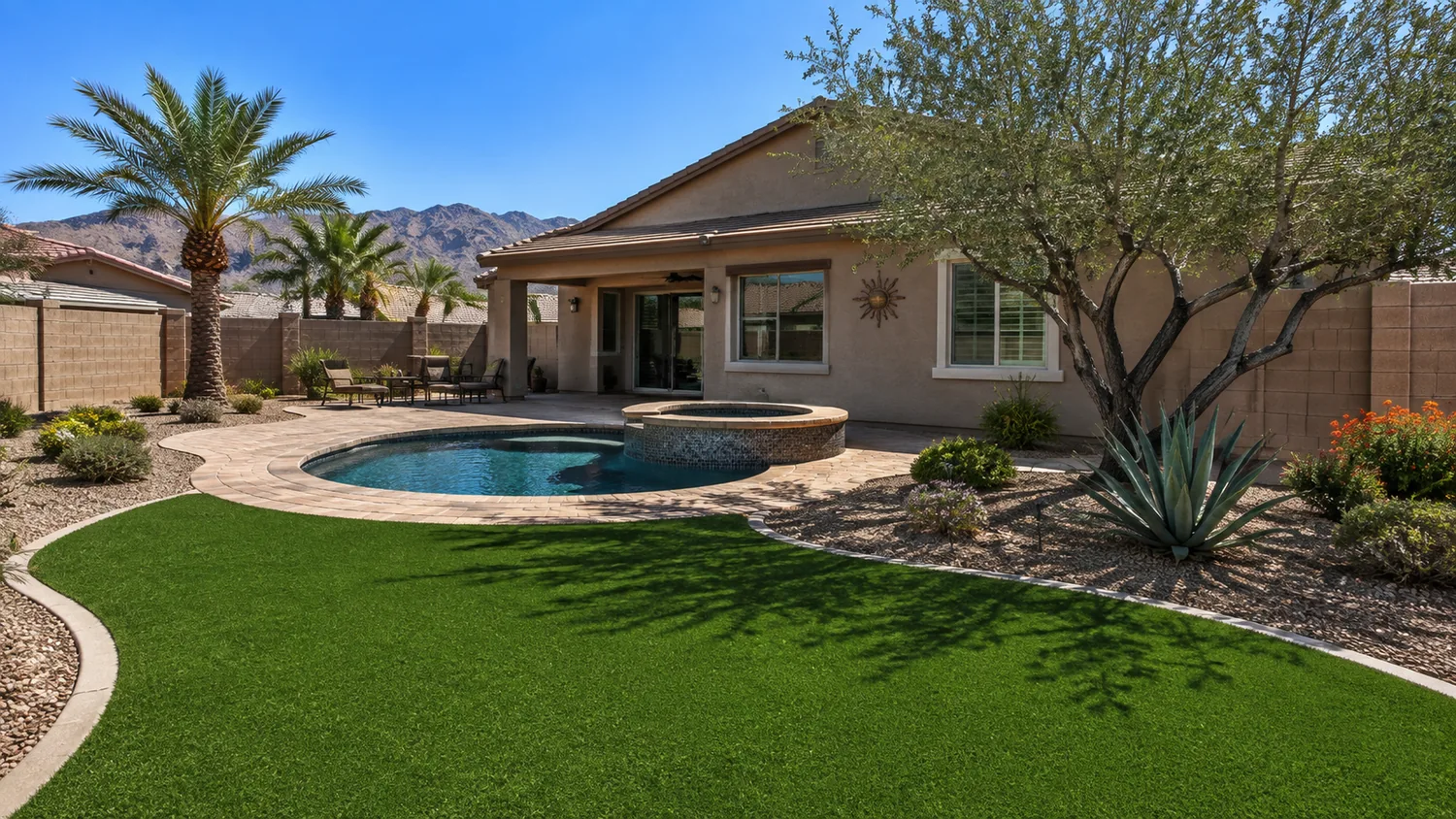 Artificial turf around pool Henderson NV