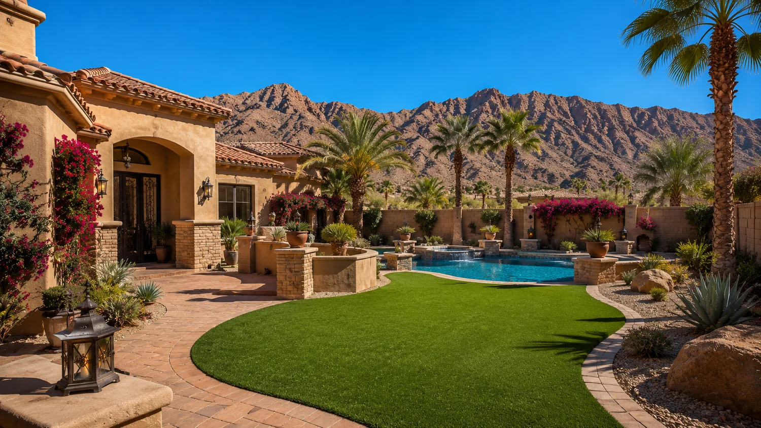 Artificial turf around pool Henderson NV