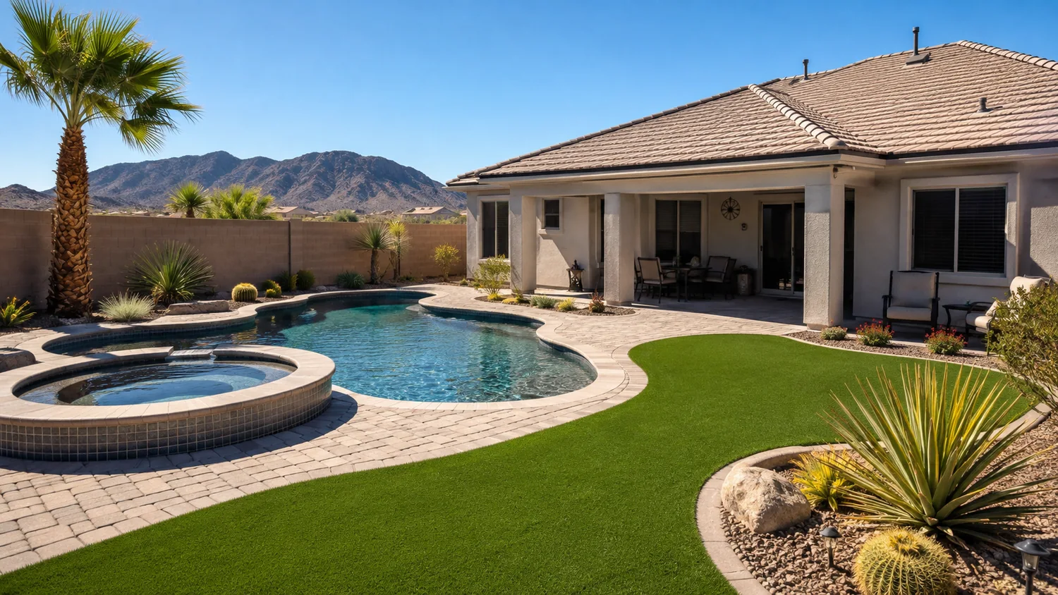 Artificial turf around pool Henderson NV